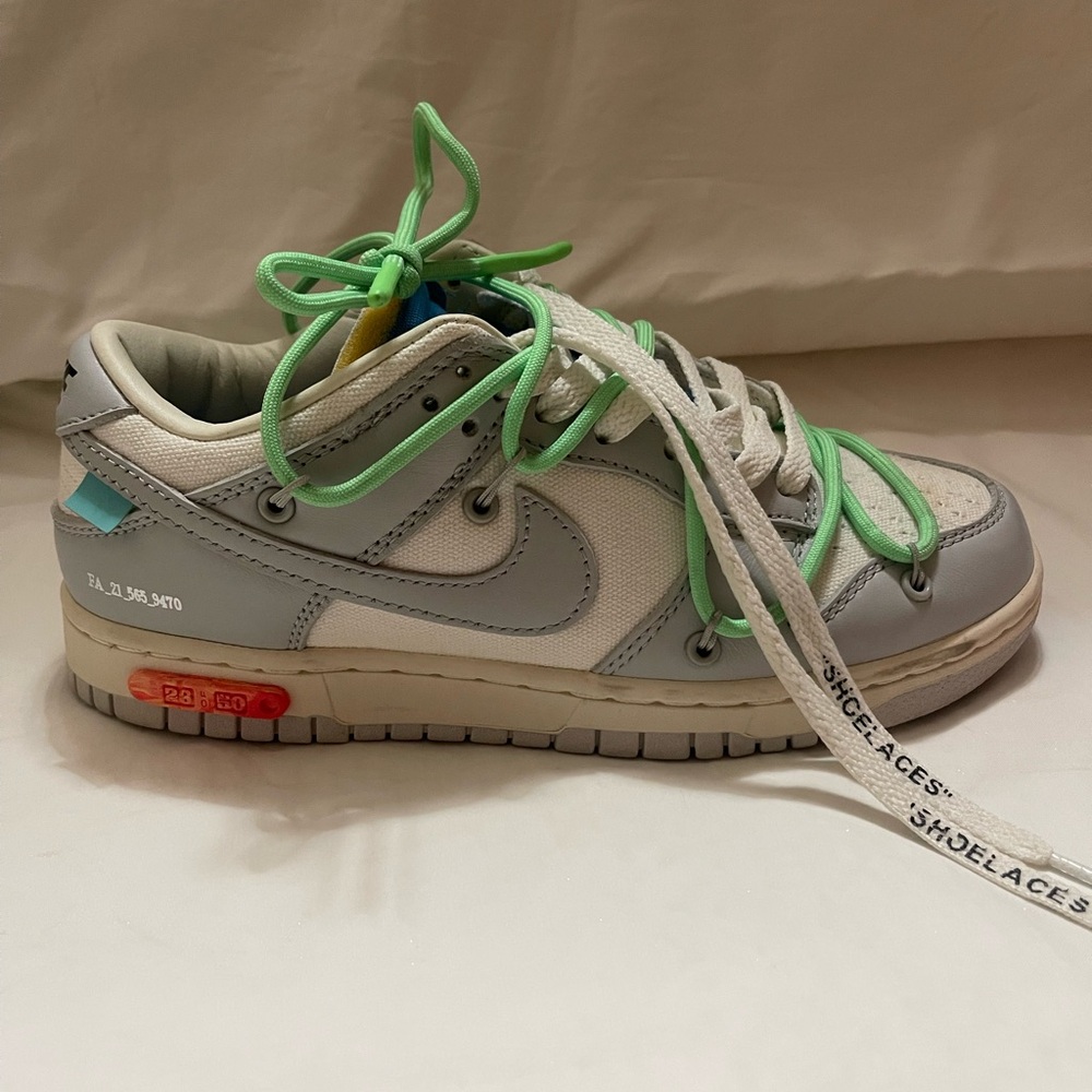 Nike Kids Gray and Green Sneakers